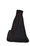 FITS KIA CEE'D CEED 06-10 GEAR GAITER LEATHER red stitch CUSTOM NEW MADE IN UK