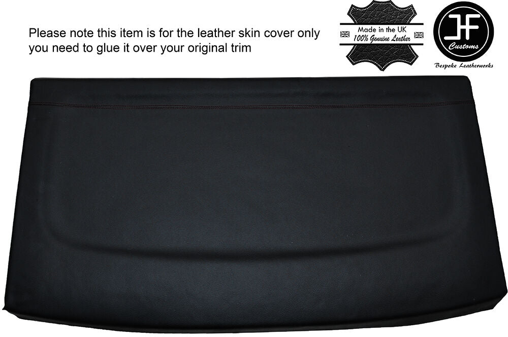 BLACK STITCH REAR PARCEL SHELF LEATHER COVER FITS VW GOLF MK4 IV JETTA 98-05