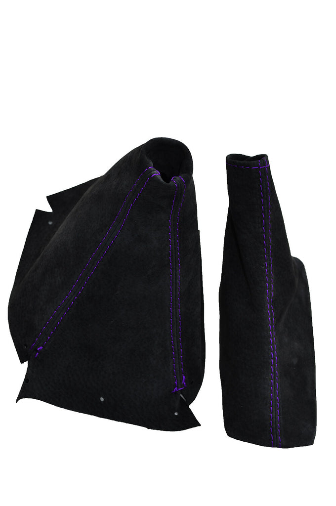PURPLE STITCH  FITS NISSAN SKYLINE R33 GTS GTR GTST 1993-1998 SUEDE GAITERS SET