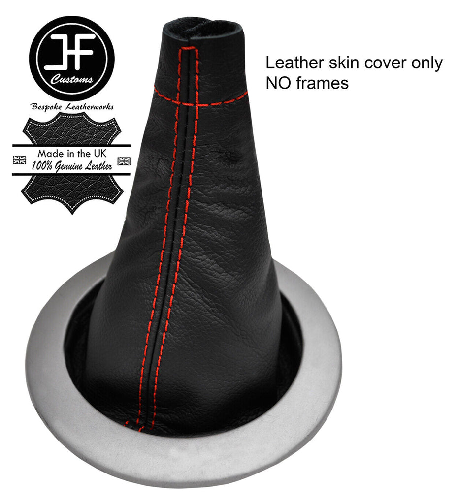 RED STITCH TOP GRAIN LEATHER GEAR GAITER FITS RENAULT MEGANE MK2 04-08