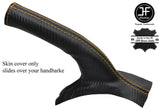 YELLOW STITCHING CARBON VINYL HANDBRAKE GAITER FOR MITSUBISHI LANCER EVO 7 8 9