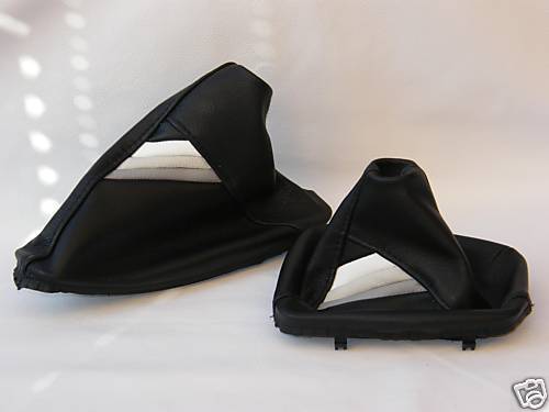 FITS BMW E30 E36 E34 E39 E46 Z3 LEATHER GAITERS TRI GREY STRIPES CUSTOM NEW