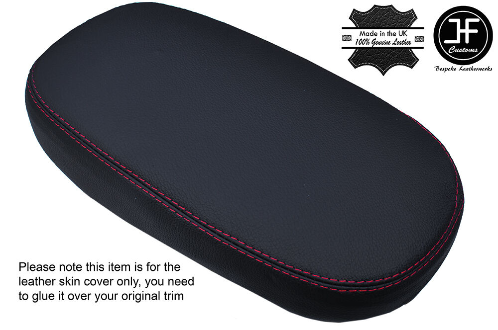 RED STITCHING LEATHER ARMREST COVER FITS KIA SOUL 2014-2016 CUSTOM NEW