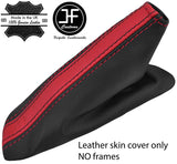 BLACK& RED STRIPE REAL LEATHER HANDBRAKE GAITER FITS MAZDA MX5 MK3 05-15