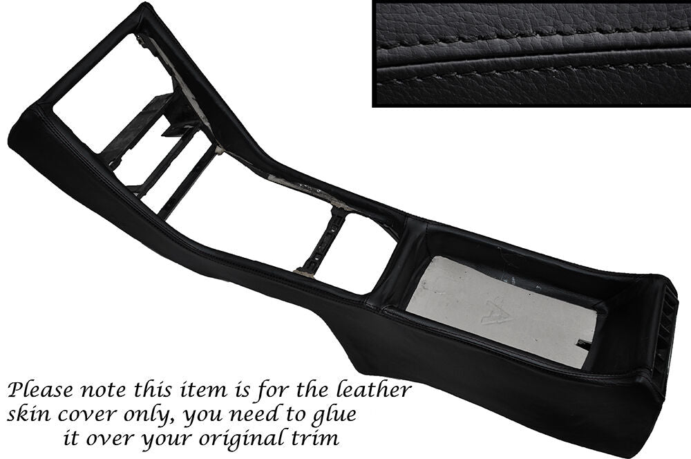 BLACK STITCH CENTRE CONSOLE LEATHER COVER FITS MERCEDES S CLASS SE W126 79-91
