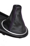 FITS HYUNDAI COUPE 02-2006 GEAR GAITER  LEATHER PURPLE ST CUSTOM NEW MADE IN UK