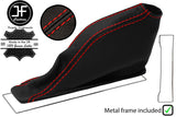 RED STITCH TOP GRAIN LEATHER HANDBRAKE+METAL FRAME FITS NISSAN GTR R35 09-20