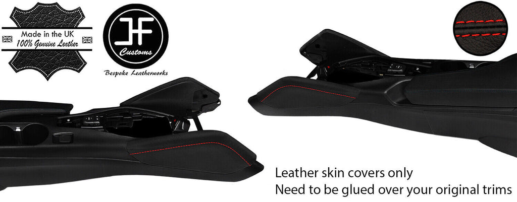RED STITCH 2X KNEE PAD REAL LEATHER COVERS FOR CHEVROLET CAMARO 2016-2020