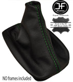 GREEN STITCH FITS VW GOLF Mk4 1998-2003 5 & 6 SPEED BLACK LEATHER GEAR GAITOR