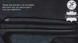 BLACK STITCH 2X REAR DOOR ARMREST COVERS FITS MERCEDES C CLASS CL203 W203 COUPE
