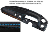 BLUE STITCH DASH DASHBOARD LEATHER SKIN COVER FITS MERCEDES W123 1978-1985