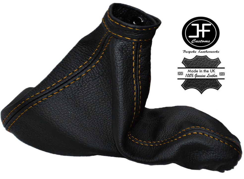 YELLOW STITCHING FITS ALFA ROMEO MITO HANDBRAK GAITER 2008-2015 REAL LEATHER