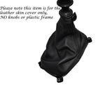 BLACK STITCHING FITS KIA SPORTAGE 2004-2010 LEATHER GEAR GAITER COVER ONLY