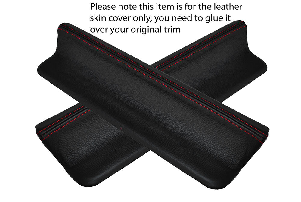 RED STITCHING 2X REAR DOOR SILL TRIM SKIN COVERS FITS ROVER 45 MG ZS 99-05
