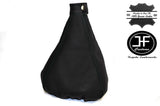 BLACK STITCHING MANUAL LEATHER GEAR GAITER FITS ALFA ROMEO 166 1998-2007
