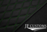 GREEN DIAMOND STITCH VINYL 4XTAILORED FLOOR CARPET FOR VAUXHALL CORSA B 93-01