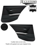 BLACK STITCH LEATHER 2X REAR DOOR HANDLE COVERS FOR BMW E90 E91 E9X CUSTOM NEW