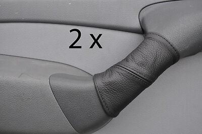 black stitch FITS MERCEDES SPRINTER 00-05 2X DOOR HANDLE LEATHER COVERS