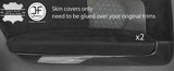 BLACK STITCHING 2X REAR DOOR ARMREST SUEDE COVERS FOR AUDI A3 8P 04-12 3 DOOR