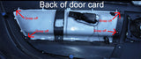 BLACK  RED 2X DOOR CARD TRIM LEATHER COVERS FITS SMART ROADSTER 452 03-05 JF1