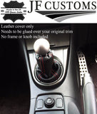 RED STITCHING REAL LEATHER GEAR GAITER FITS HONDA CIVIC TYPE R FN2 2006-2012