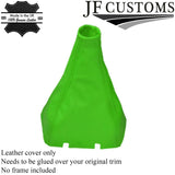 LIGHT GREEN LEATHER MANUAL GEAR STICK GAITER FITS SEAT IBIZA 6J 2008-2015