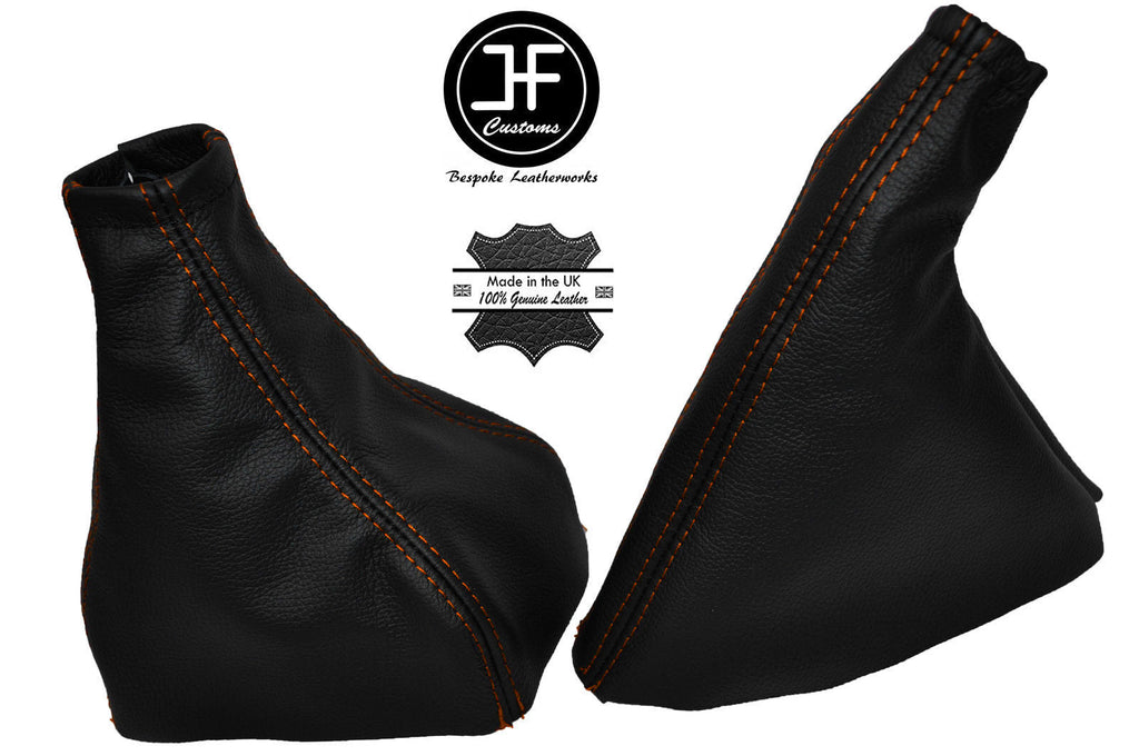 ORANGE STITCH GEAR HANDBRAKE LEATHER GAITER FITS FIAT PUNTO MK1 CABRIOLET 93-00
