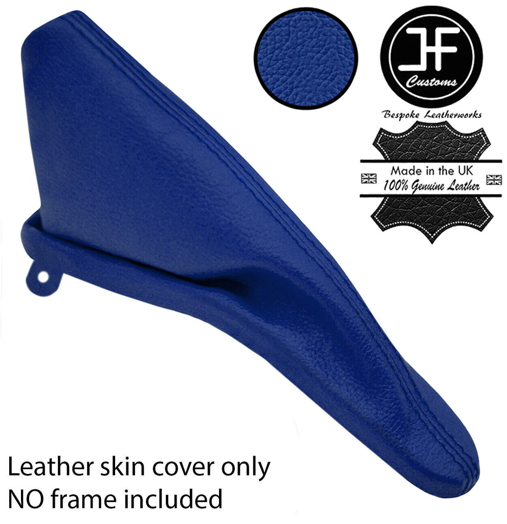 BLUE  TOP GRAIN REAL LEATHER HANDBRAKE GAITER FOR BMW MINI R50 R53 2001-2006