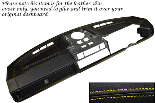 YELLOW STITCHING FITS TRIUMPH TR7 TR8 76-81 DASH DASHBOARD LEATHER COVER ONLY