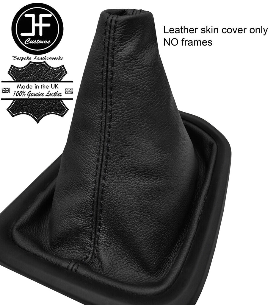 BLACK STITCH TOP GRAIN LEATHER MANUAL GEAR GAITER FOR TOYOTA HILUX 2016-2019