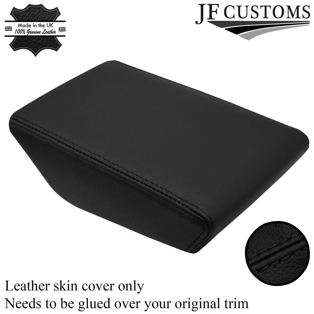 BLACK STITCH LEATHER ARMREST LID COVER FOR VW POLO 2017-2022 CUSTOM NEW