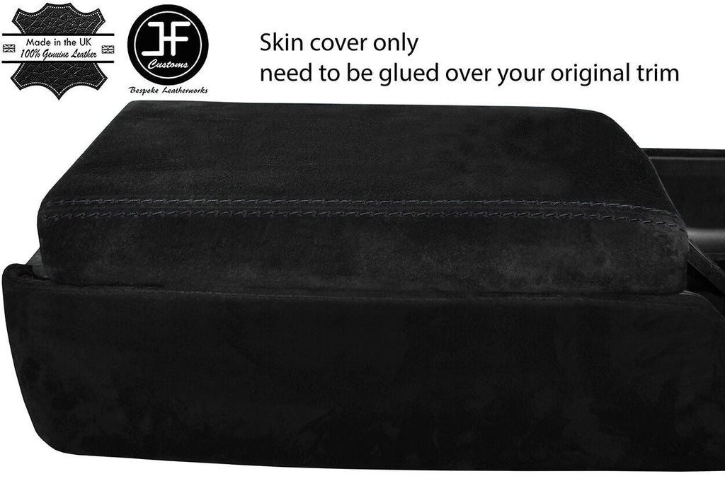 BLACK STITCHING REAL SUEDE ARMREST COVER FITS NISSAN 300ZX Z32 1990-1996