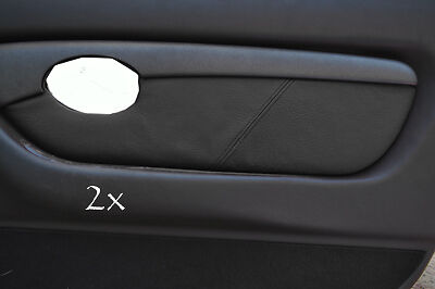 FITS  MG TF MK2 00-06 2 x DOOR CARD COVERS LEATHER black CUSTOM NEW MADE IN UK