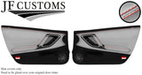 RED STITCH 2X DOOR CARD LEATHER-L GREY SUEDE COVERS FOR NISSAN GTR R35 09-17