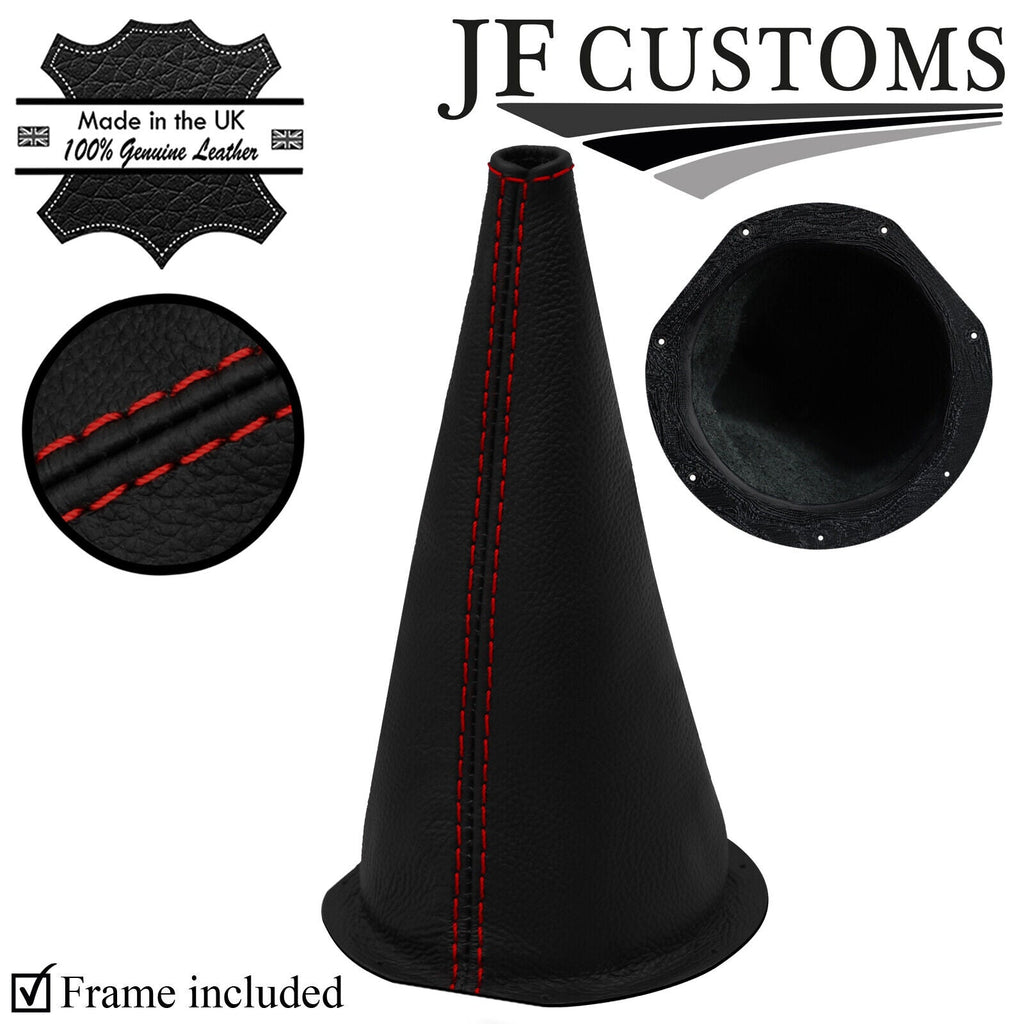 D RED STITCH LEATHER GEAR GAITER WITH PLASTIC FRAME FOR TRIUMPH STAG 70-77