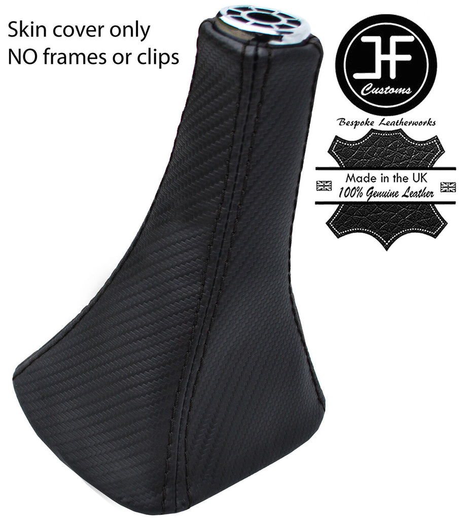 BLACK STITCH CARBON FIBER VINYL GEAR GAITER FOR TOYOTA MR2 MK3 SPYDER 2000-2007