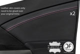 PINK STITCH 2X FRONT DOOR CARD TRIM LEATHER COVER FITS HONDA CIVIC MK9 12-17
