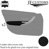 BLACK STITCH LEATHER 2X FRONT DOOR ARMREST COVER FOR BMW F30 11-18 SALOON