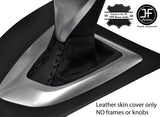 BLACK CROSS STITCH NAPPA LEATHER AUTOMATIC GEAR GAITER FOR BMW 2 F22 F23 13-19