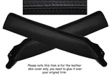 BLACK STITCH 2X A POST PILLAR LEATHER SKIN COVERS FITS LOTUS EVORA 2009-2014