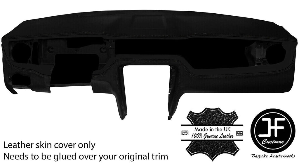 BLACK BLACK 2 TONE DASH DASHBOARD REAL LEATHER COVER FOR FORD MUSTANG 2010-2014