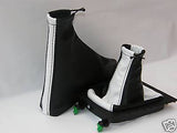 FITS ASTRA H MK5 GEAR+HANDBRAKE GAITER LEATHER BLACK&WHITE CUSTOM NEW MADE IN UK