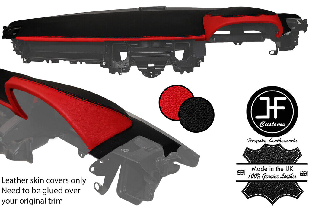 BLACK RED TOP DASH DASHBOARD LEATHER COVER FITS RANGE ROVER SPORT 2009-2013