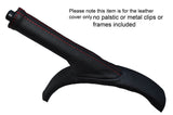RED STITCHING LEATHER SKIN HANDBRAKE GAITER FITS MAZDA 5 2005-2010 CUSTOM NEW