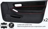 RED STITCH 2X FULL DOOR CARD LEATHER&SUEDE COVER FOR ACURA INTEGRA DC2 93-01