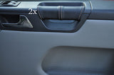 white stitch FITS VW T6 2009+ TRANSPORTER CARAVELLE CAMPER 2X DOOR HANDLE COVERS