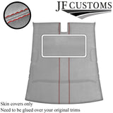 RED STITCH L GREY SUEDE SUNROOF HEADLINER COVER FOR JAGUAR XJ6 X300 X308 94-02