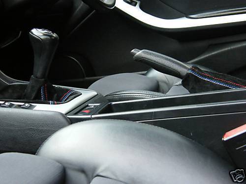FITS BMW E36 E46 BLACK SUEDE  GAITER SET COVER TRI STITCH CUSTOM NEW MADE IN UK