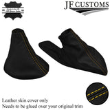 YELLOW STITCHING LEATHER GEAR & HANDBRAKE GAITER FITS MG MGTF TF 2002-2005