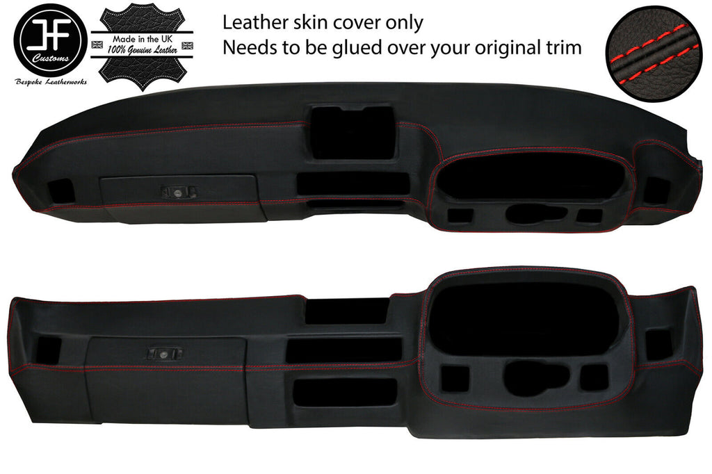 RED STITCH DASHBOARD REAL LEATHER COVER FOR PORSCHE 924 75-88 944 81-85 JF2